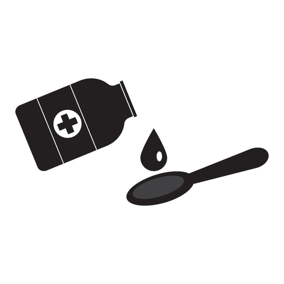 médicinal sirop icône logo vecteur conception modèle
