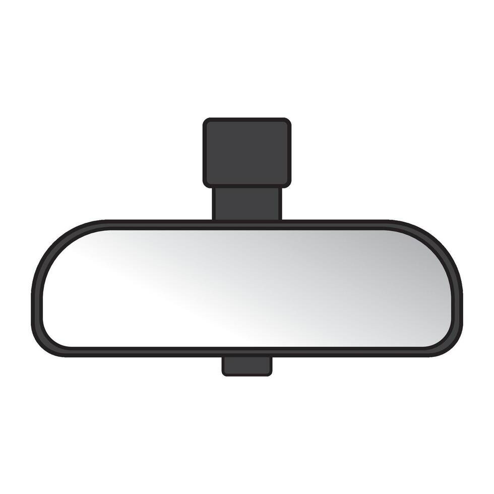 voiture vue arrière miroir icône logo vecteur conception modèle