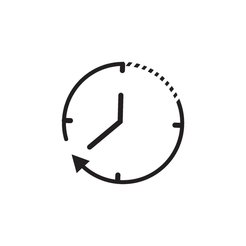 regarder et l'horloge temps icône vecteur conception modèle