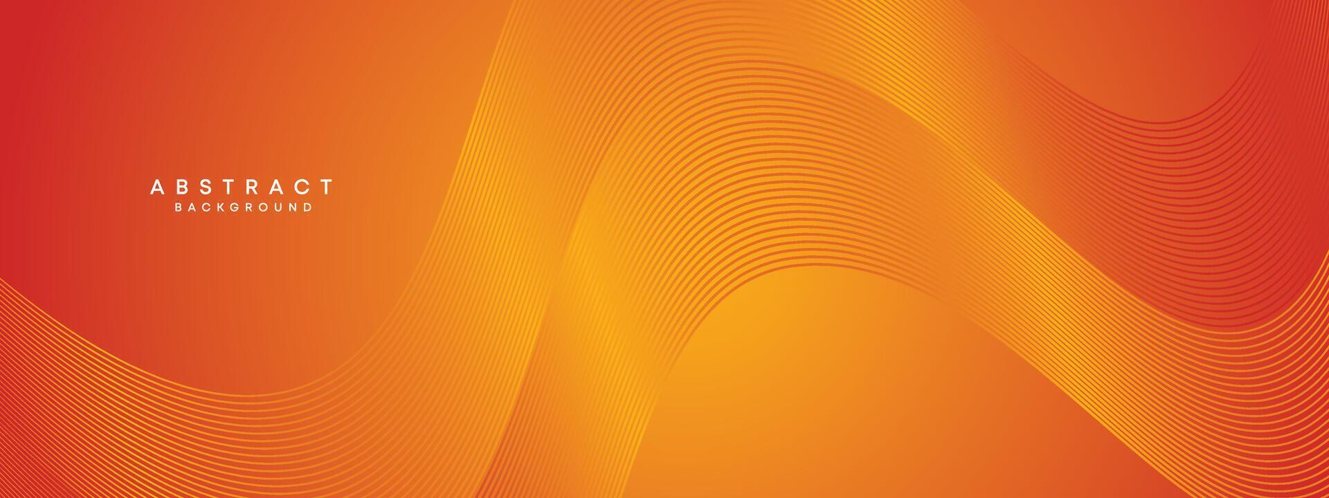 abstrait rouge, Orange agitant cercles lignes La technologie Contexte. moderne Orange pente avec embrasé lignes, brillant géométrique forme diagonale. pour brochure, couverture, affiche, bannière, site Internet, entête, prospectus vecteur