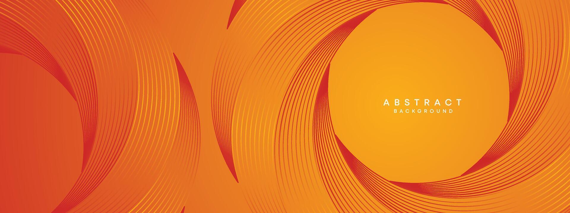 abstrait rouge, Orange agitant cercles lignes La technologie Contexte. moderne Orange pente avec embrasé lignes, brillant géométrique forme diagonale. pour brochure, couverture, affiche, bannière, site Internet, entête, prospectus vecteur