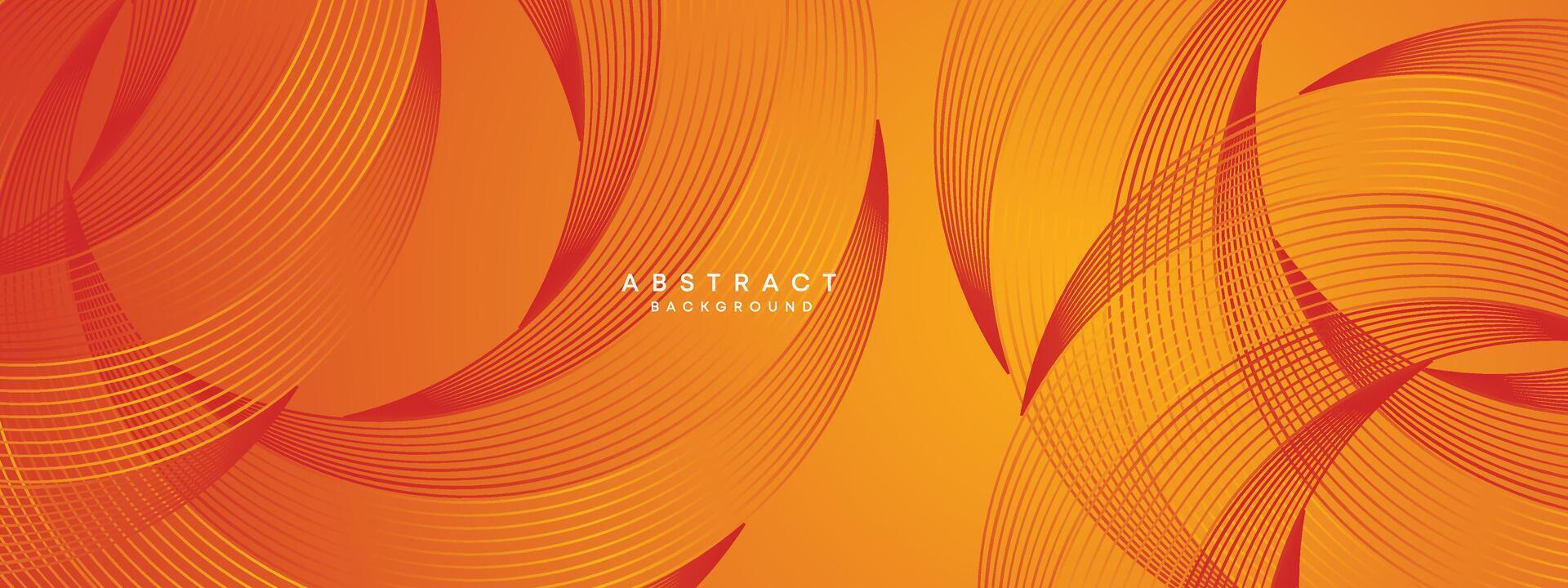 abstrait rouge, Orange agitant cercles lignes La technologie Contexte. moderne Orange pente avec embrasé lignes, brillant géométrique forme diagonale. pour brochure, couverture, affiche, bannière, site Internet, entête, prospectus vecteur