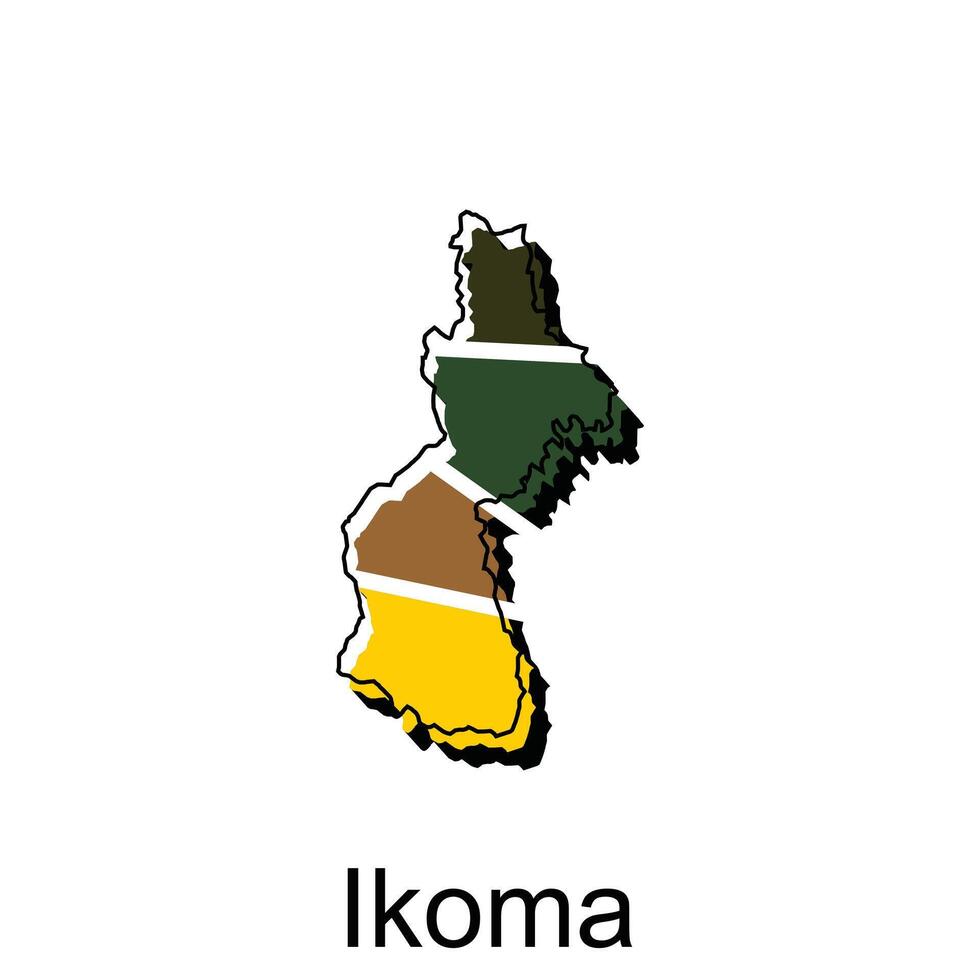 coloré carte ville de ikoma, adapté pour votre entreprise vecteur