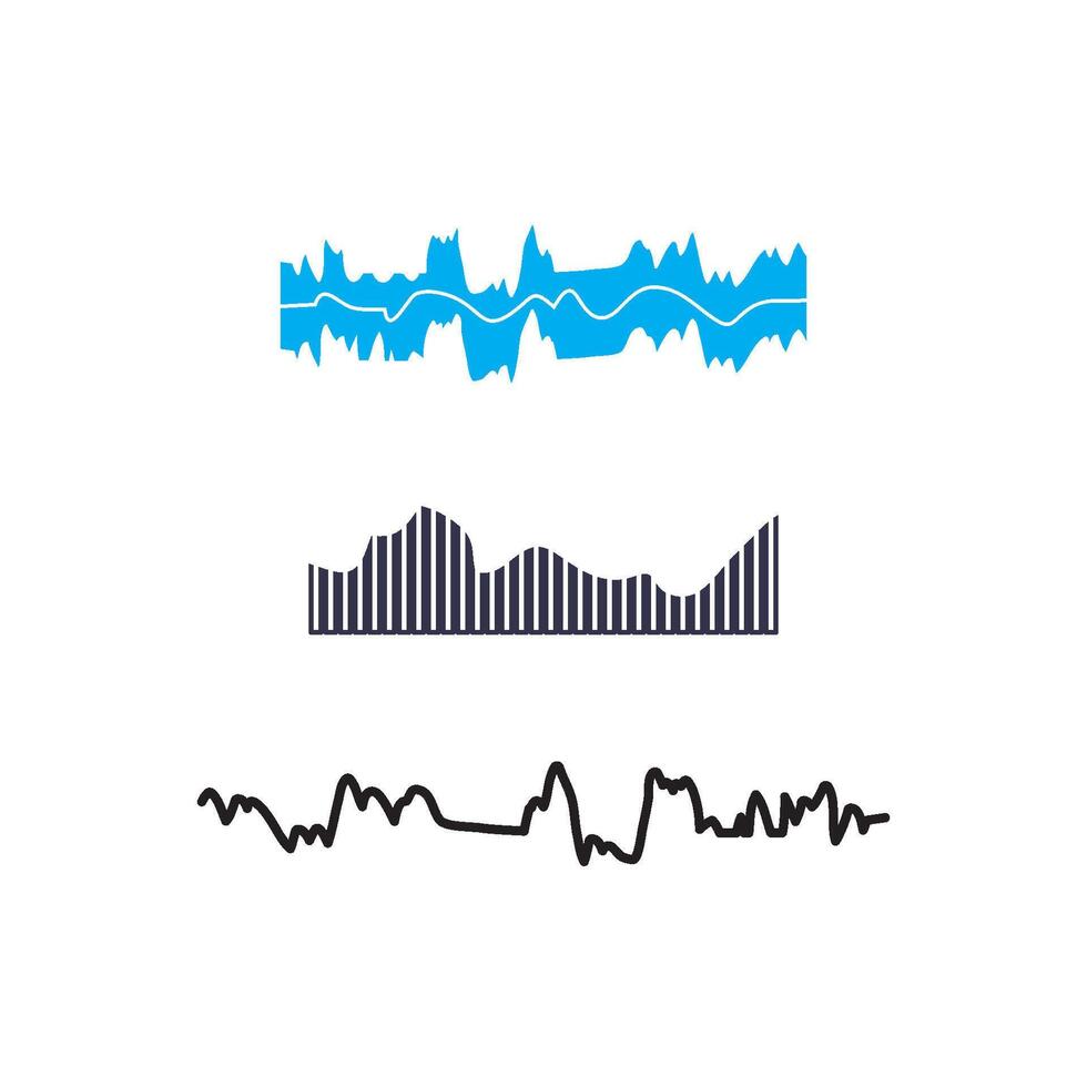 du son vague et orateur icône vecteur conception modèle