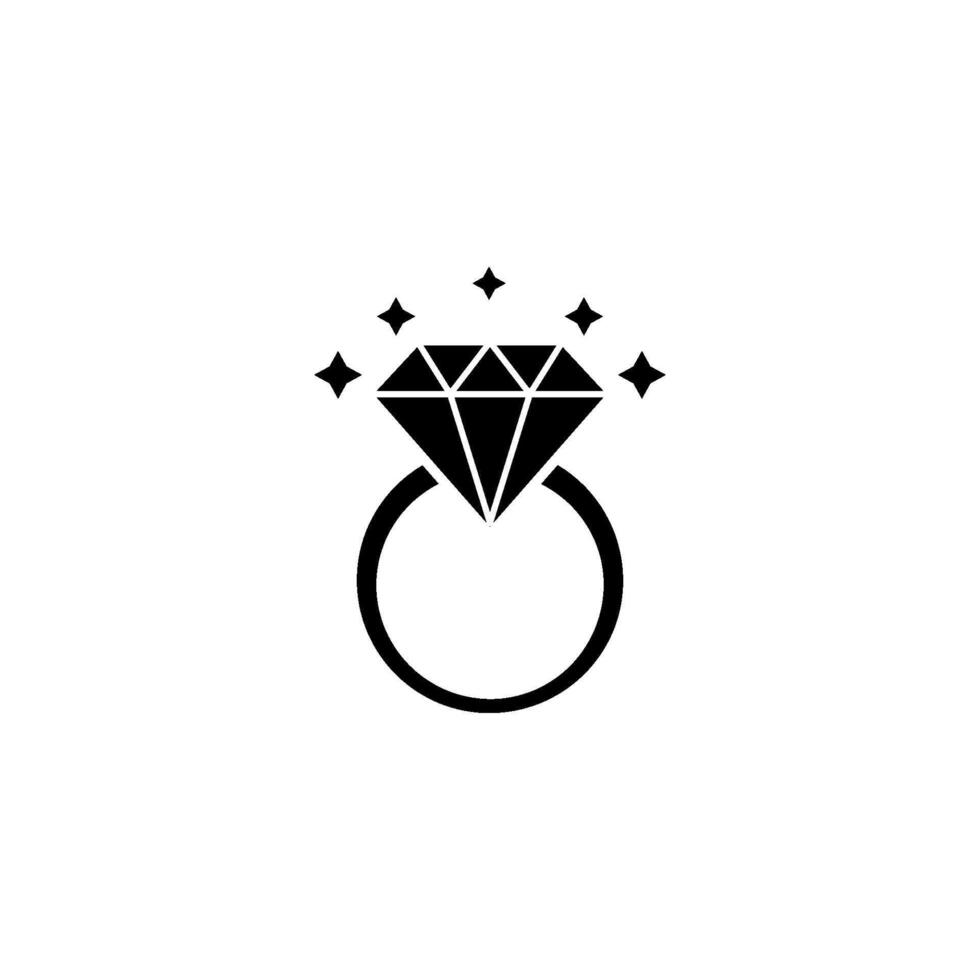 bague diamant icône vecteur conception modèles