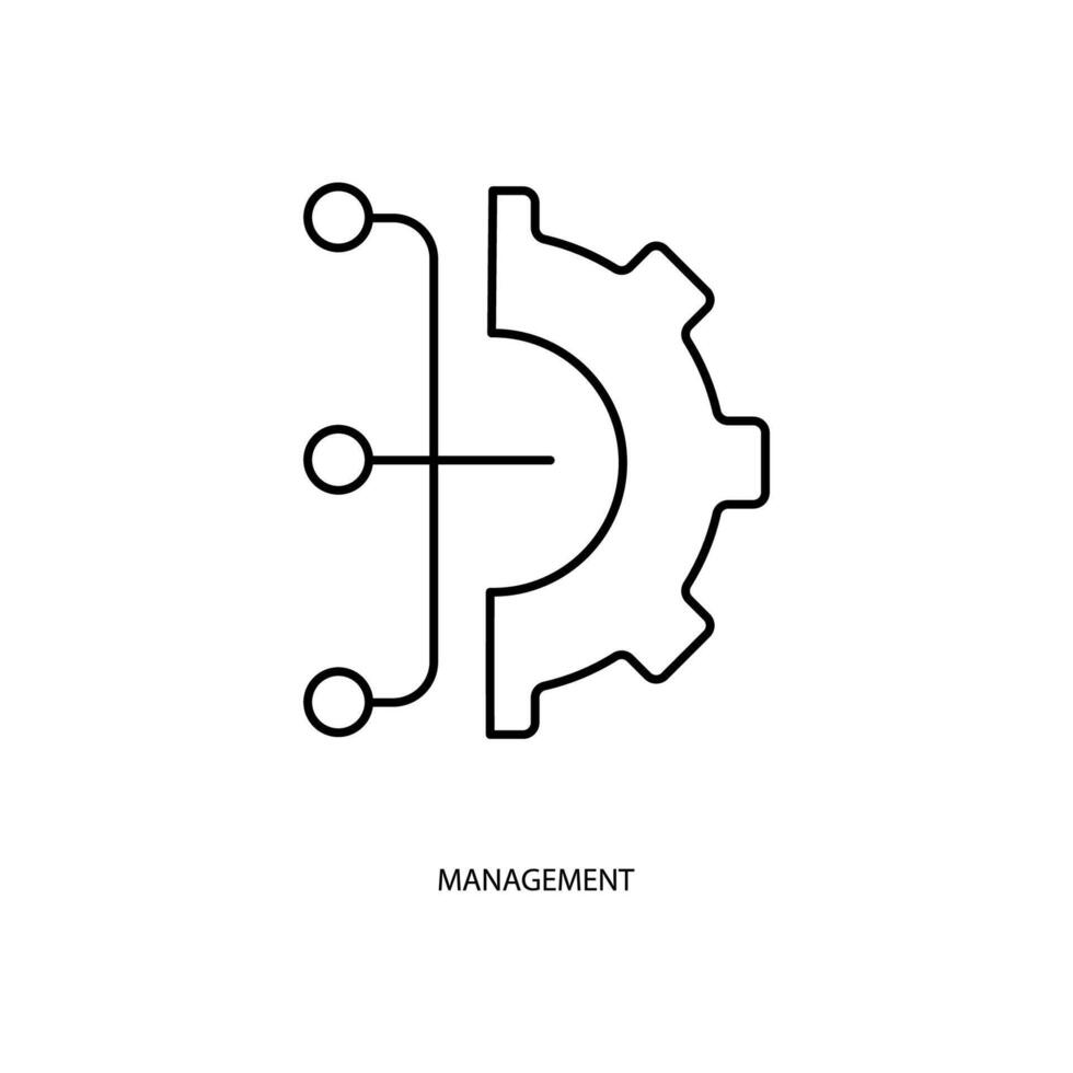 la gestion concept ligne icône. Facile élément illustration. la gestion concept contour symbole conception. vecteur