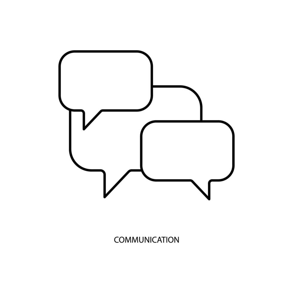 la communication concept ligne icône. Facile élément illustration. la communication concept contour symbole conception. vecteur