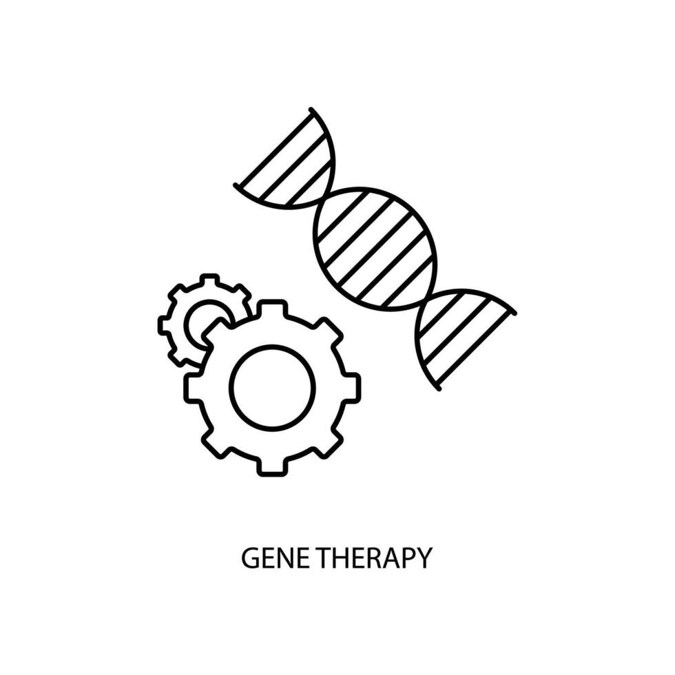 gène thérapie concept ligne icône. Facile élément illustration. gène thérapie concept contour symbole conception. vecteur