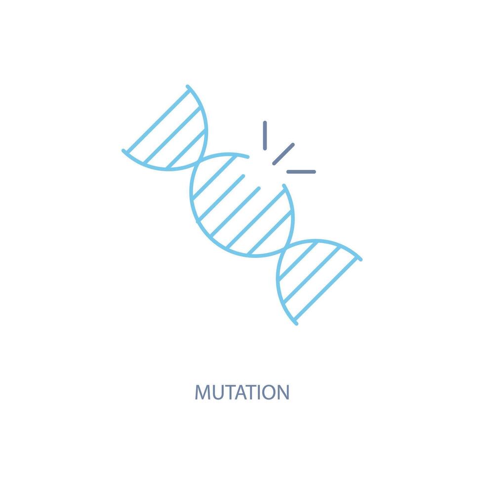 mutation concept ligne icône. Facile élément illustration. mutation concept contour symbole conception. vecteur