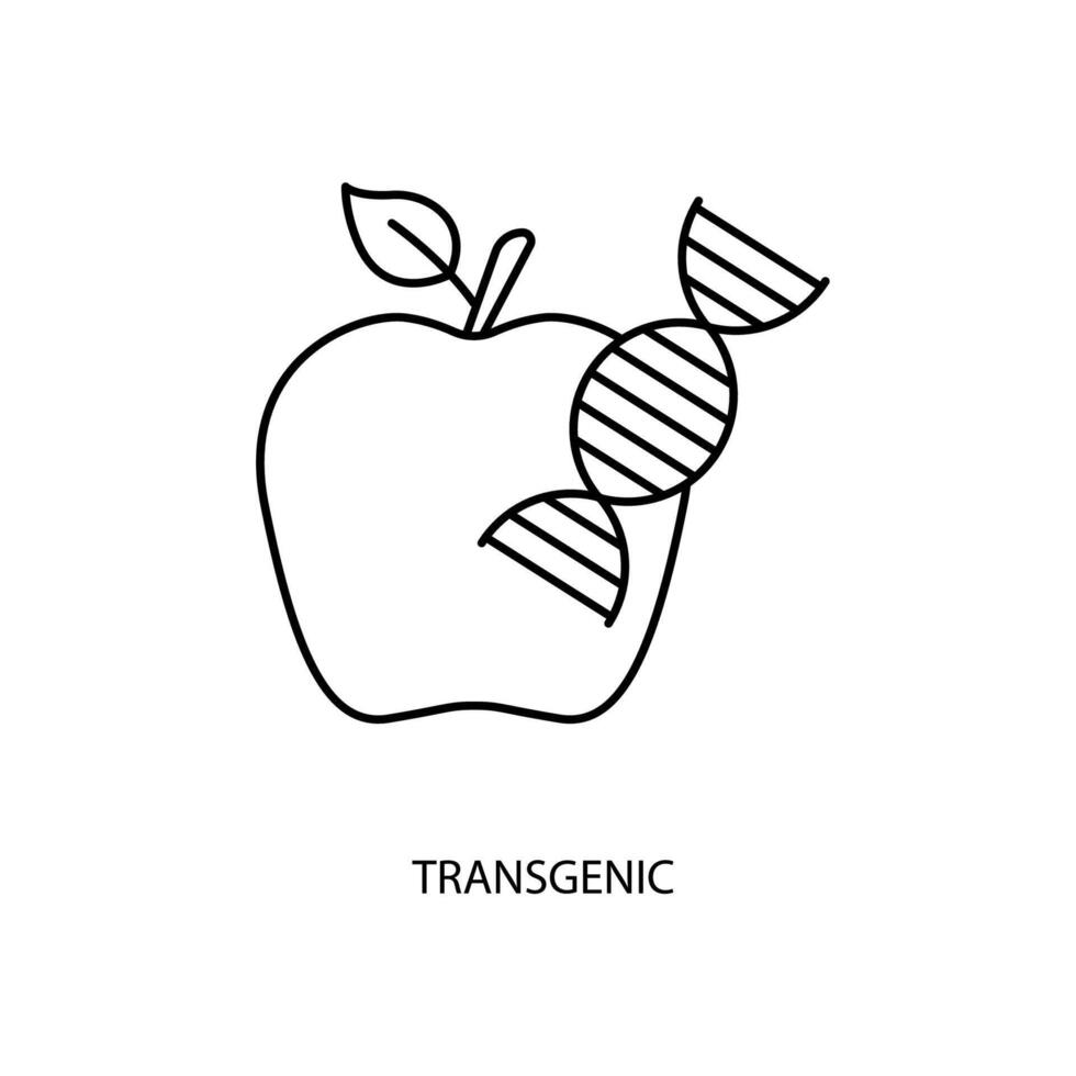 transgénique concept ligne icône. Facile élément illustration. transgénique concept contour symbole conception. vecteur