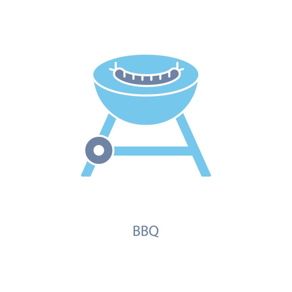 un barbecue concept ligne icône. Facile élément illustration. un barbecue concept contour symbole conception. vecteur