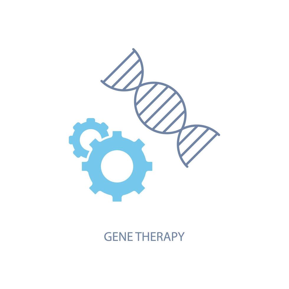 gène thérapie concept ligne icône. Facile élément illustration. gène thérapie concept contour symbole conception. vecteur