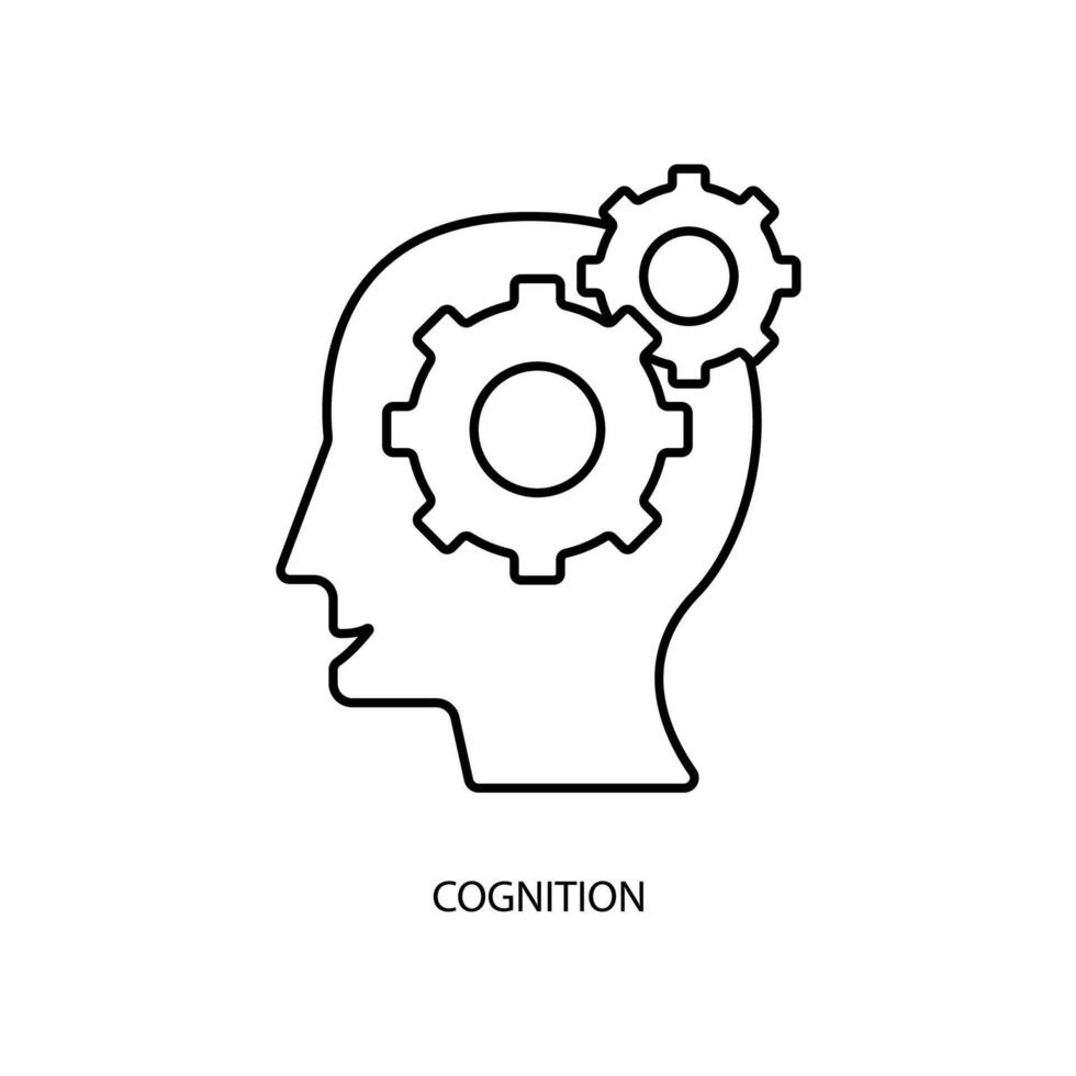 cognition concept ligne icône. Facile élément illustration.cognition concept contour symbole conception. vecteur