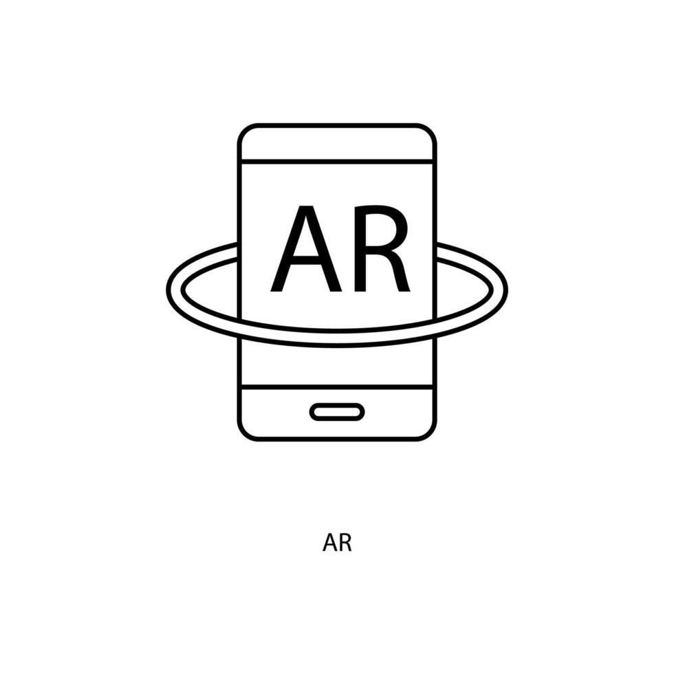 ar concept ligne icône. Facile élément illustration. ar concept contour symbole conception. vecteur