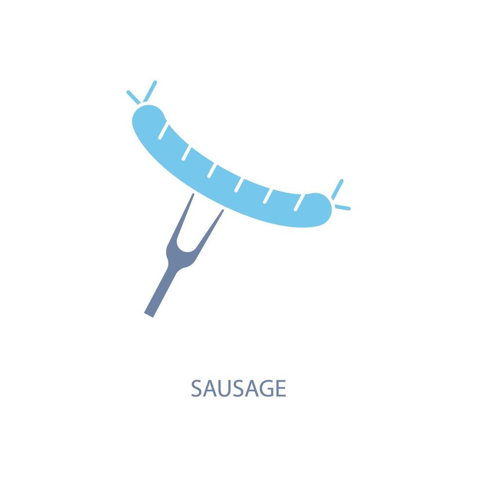 saucisse concept ligne icône. Facile élément illustration. saucisse concept contour symbole conception. vecteur