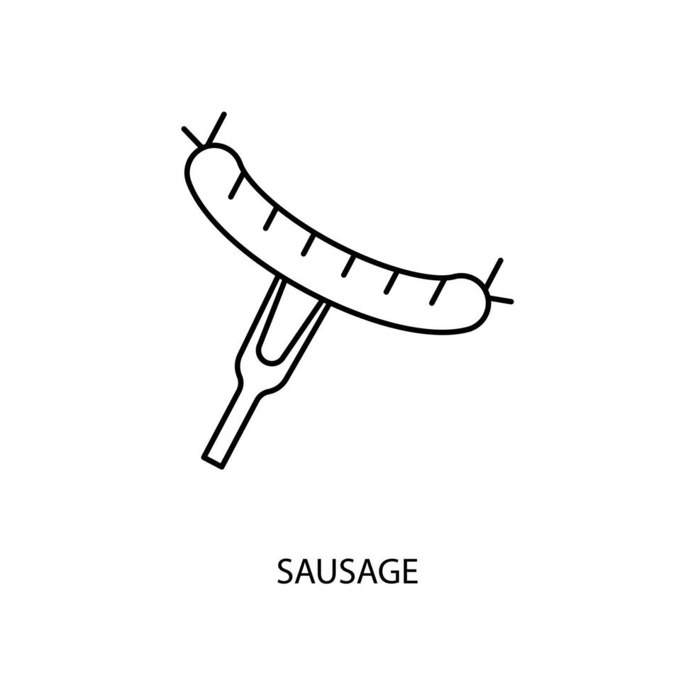 saucisse concept ligne icône. Facile élément illustration. saucisse concept contour symbole conception. vecteur