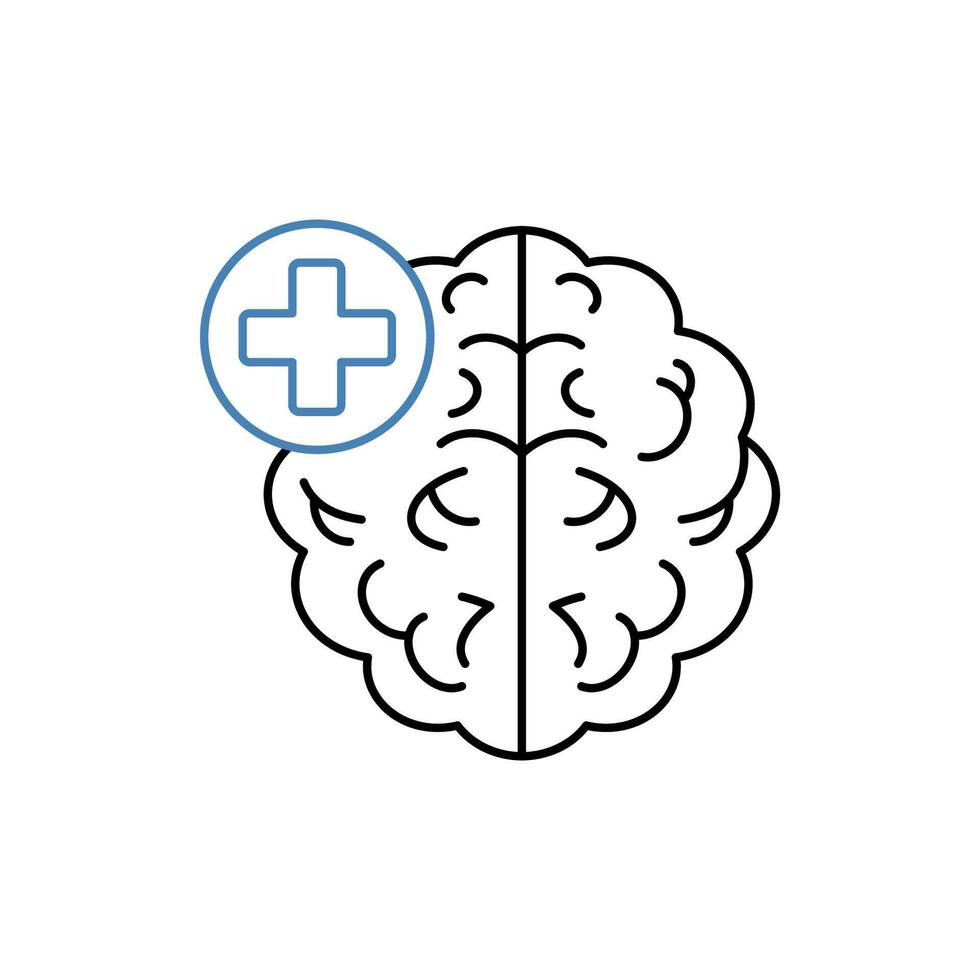 neurologie concept ligne icône. Facile élément illustration.neurologie concept contour symbole conception. vecteur