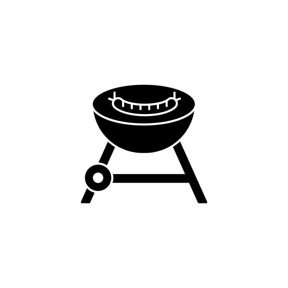 un barbecue concept ligne icône. Facile élément illustration. un barbecue concept contour symbole conception. vecteur
