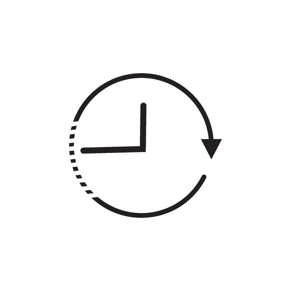 regarder et l'horloge temps icône vecteur conception modèle