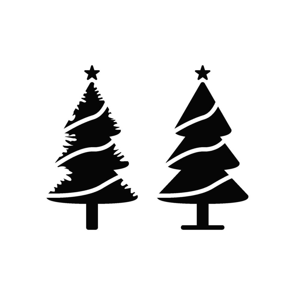 Noël épicéa pin icône vecteur conception modèle