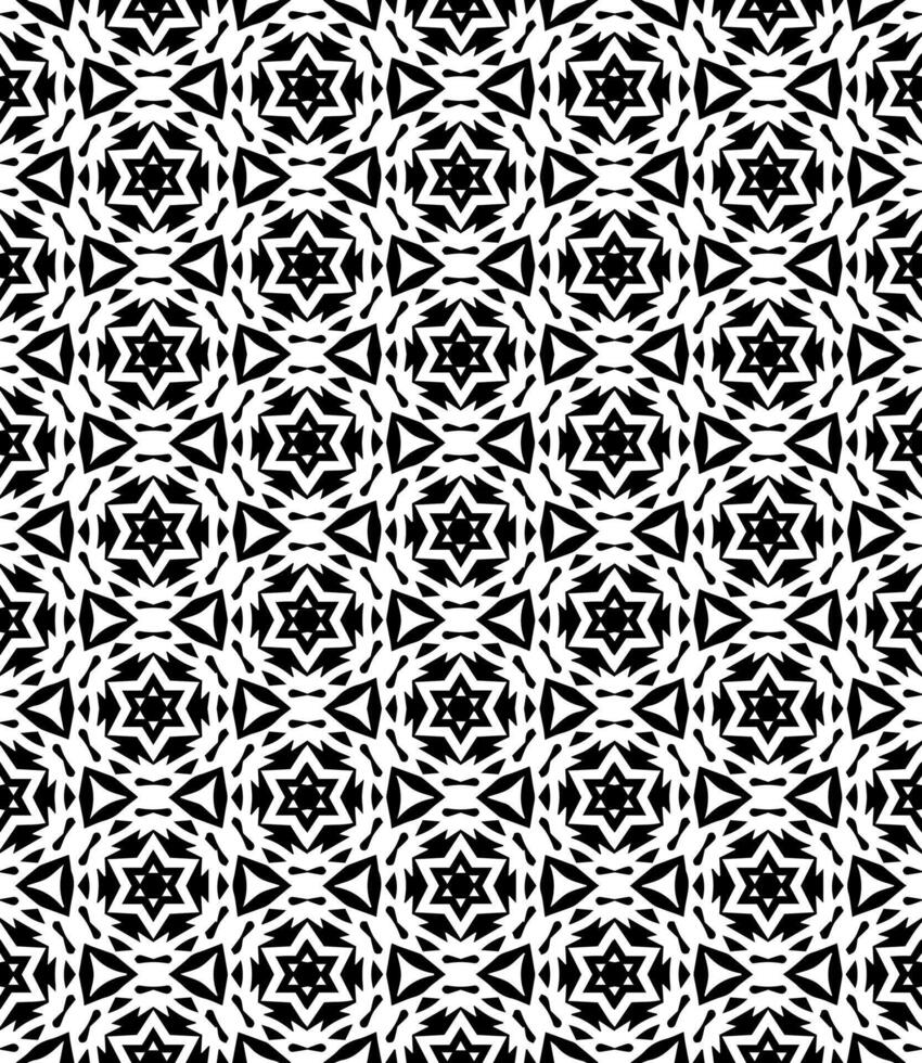 motif abstrait sans couture noir et blanc. arrière-plan et toile de fond. conception ornementale en niveaux de gris. vecteur