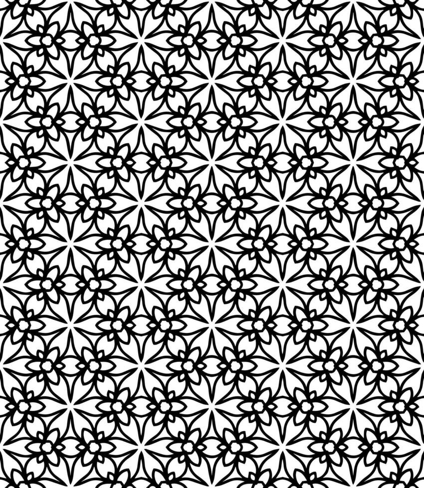 motif abstrait sans couture noir et blanc. arrière-plan et toile de fond. conception ornementale en niveaux de gris. vecteur