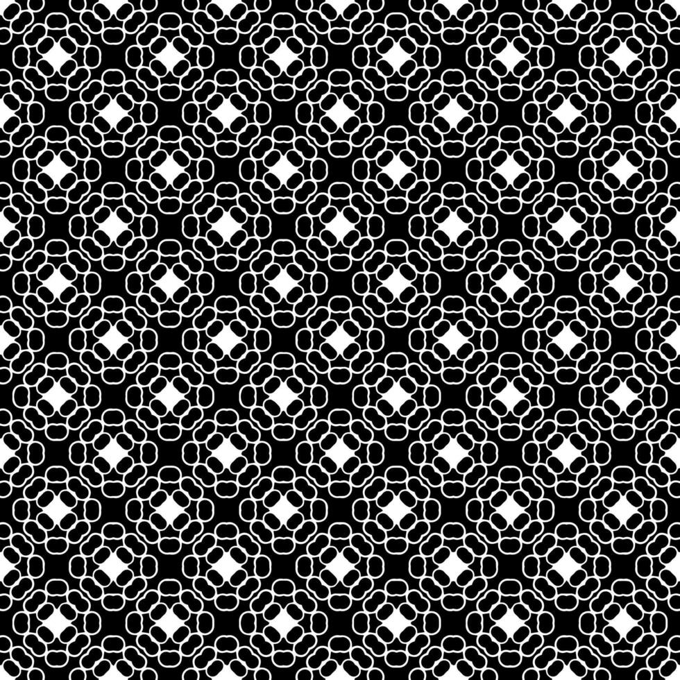 motif abstrait sans couture noir et blanc. arrière-plan et toile de fond. conception ornementale en niveaux de gris. vecteur