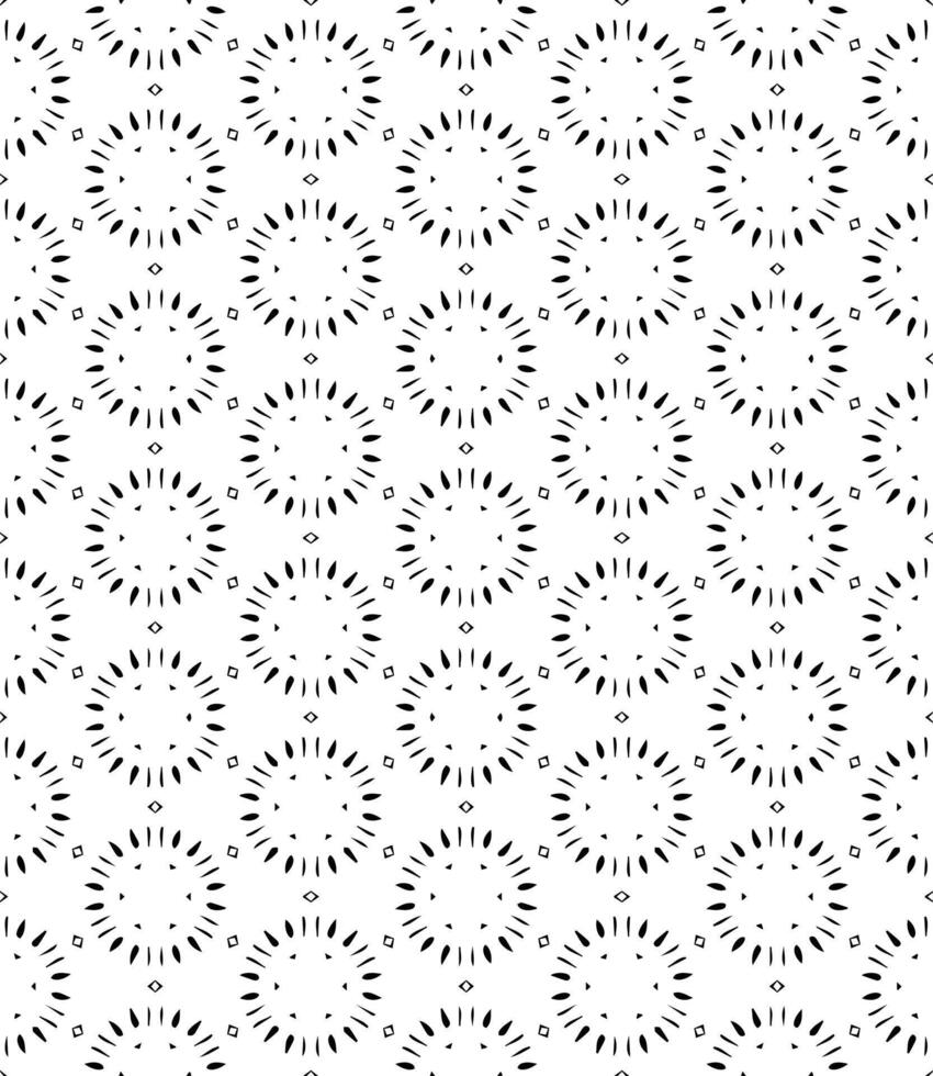 motif abstrait sans couture noir et blanc. arrière-plan et toile de fond. conception ornementale en niveaux de gris. vecteur