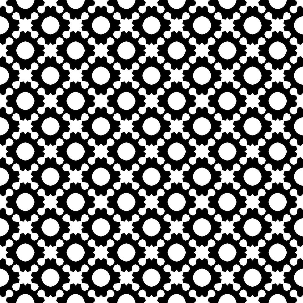 motif abstrait sans couture noir et blanc. arrière-plan et toile de fond. conception ornementale en niveaux de gris. vecteur