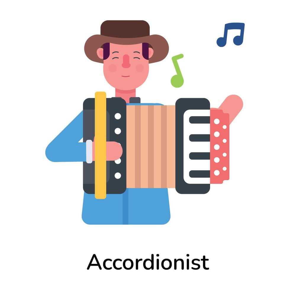 branché accordéoniste concepts vecteur