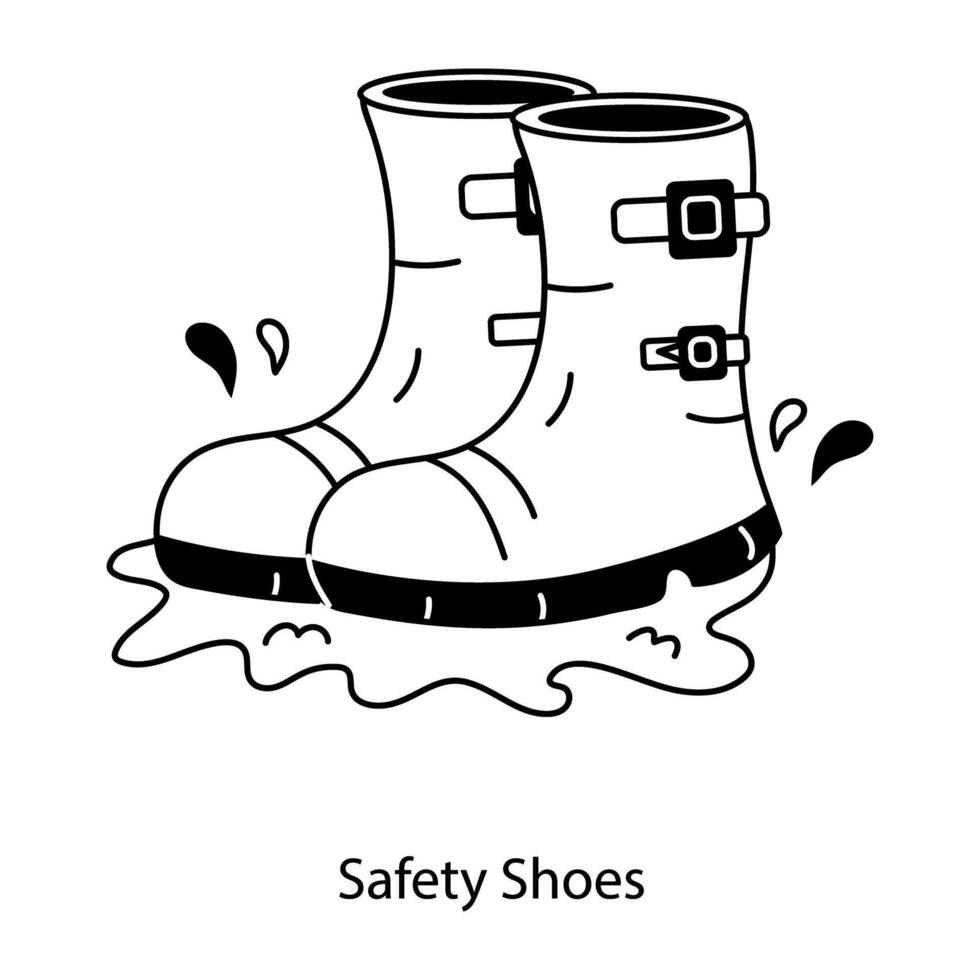 branché sécurité des chaussures vecteur