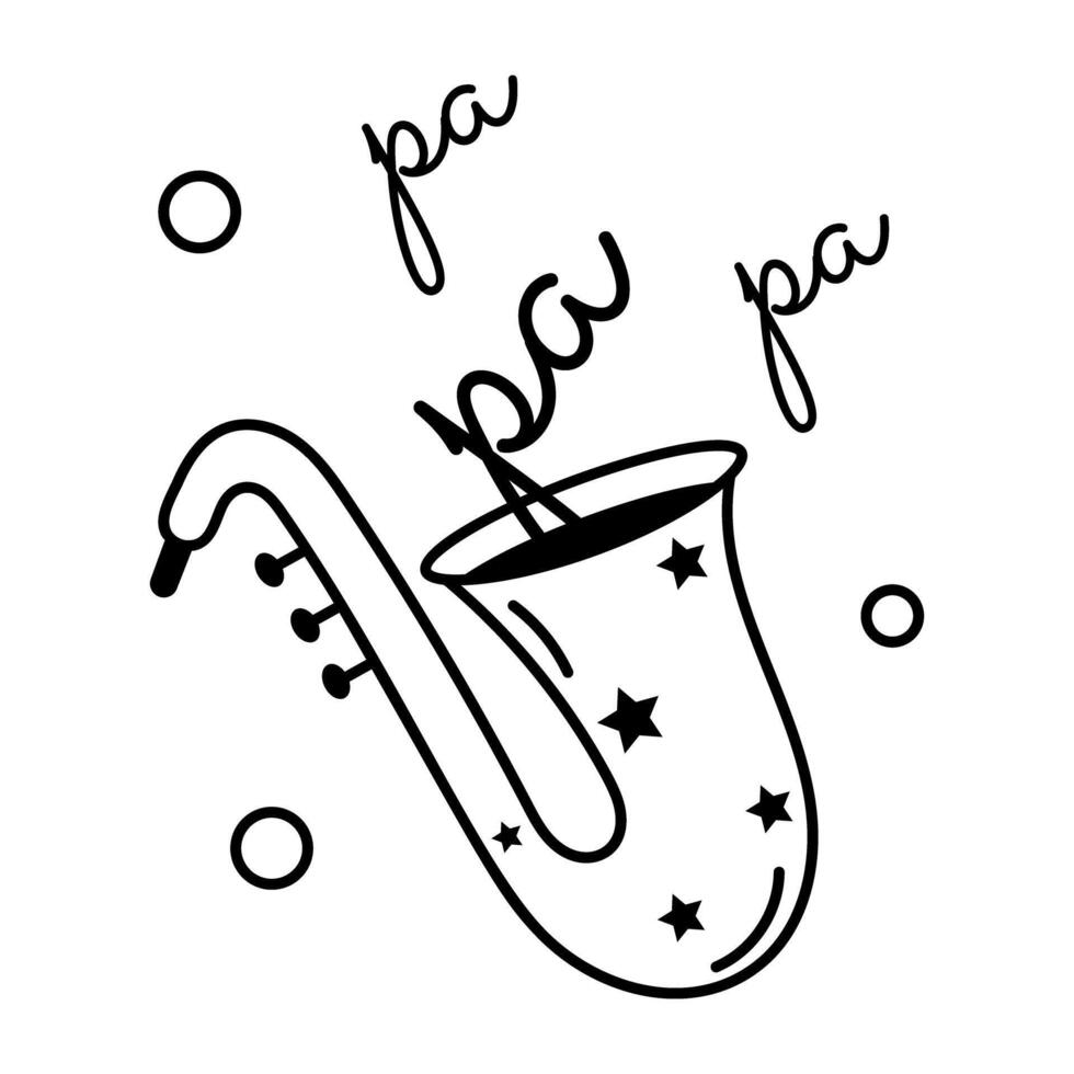 concepts de saxophone à la mode vecteur