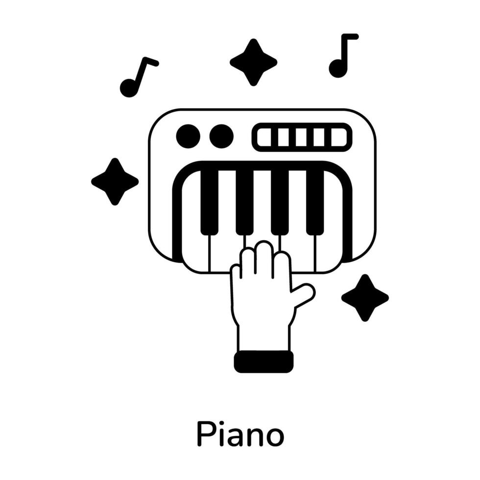 concepts de piano à la mode vecteur