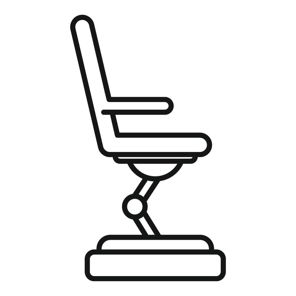 chaise vr Plate-forme icône contour vecteur. course jeu tour vecteur