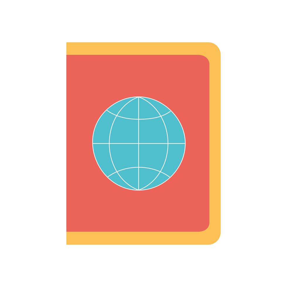 conception de vecteur d'icône de style plat passeport