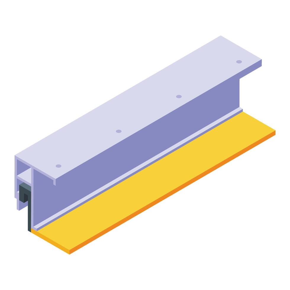 acier outil bar icône isométrique vecteur. vivant pièce vecteur