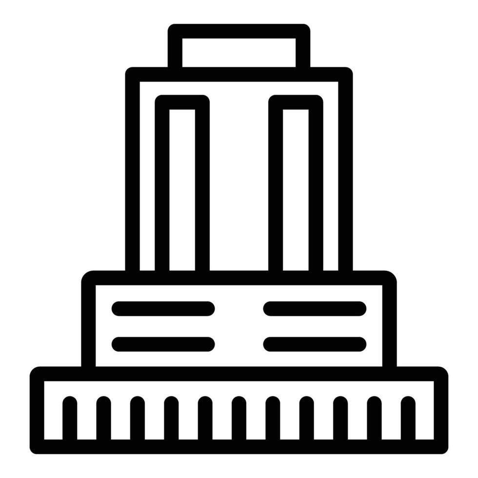 Capitale bâtiment icône contour vecteur. emblème ville vecteur