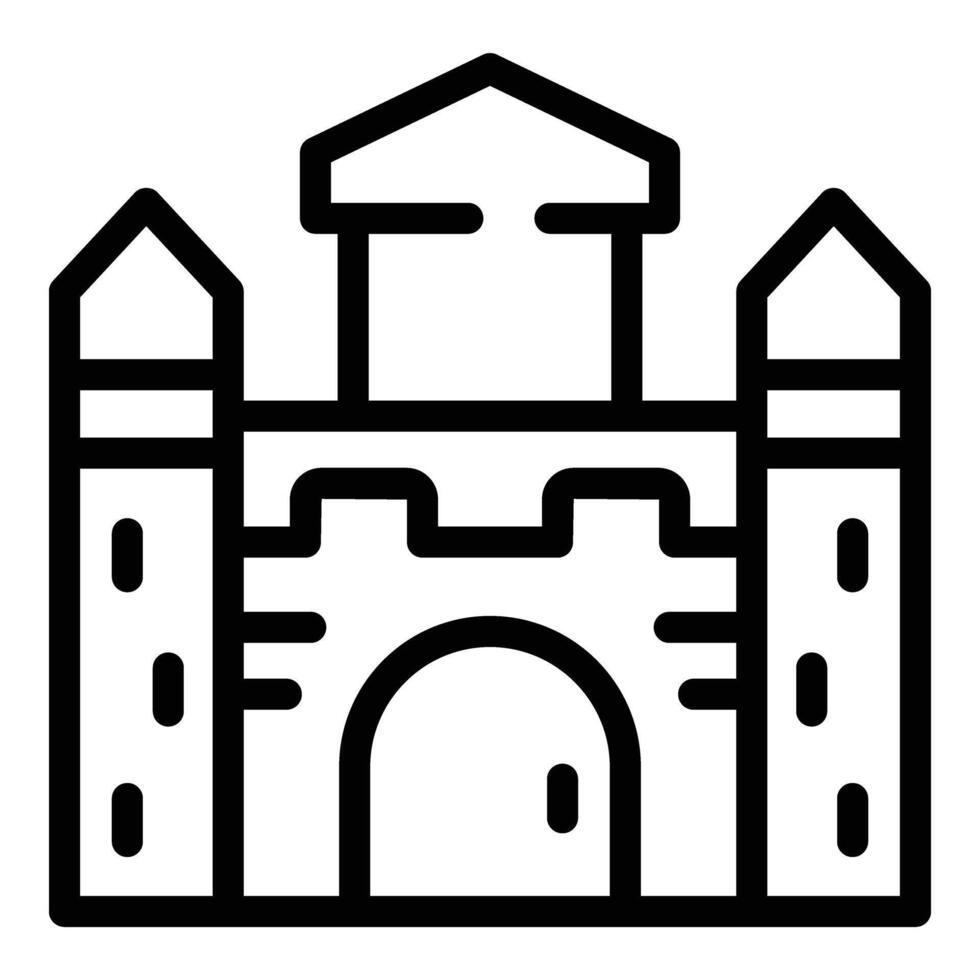 culture Château icône contour vecteur. point de repère pays vecteur
