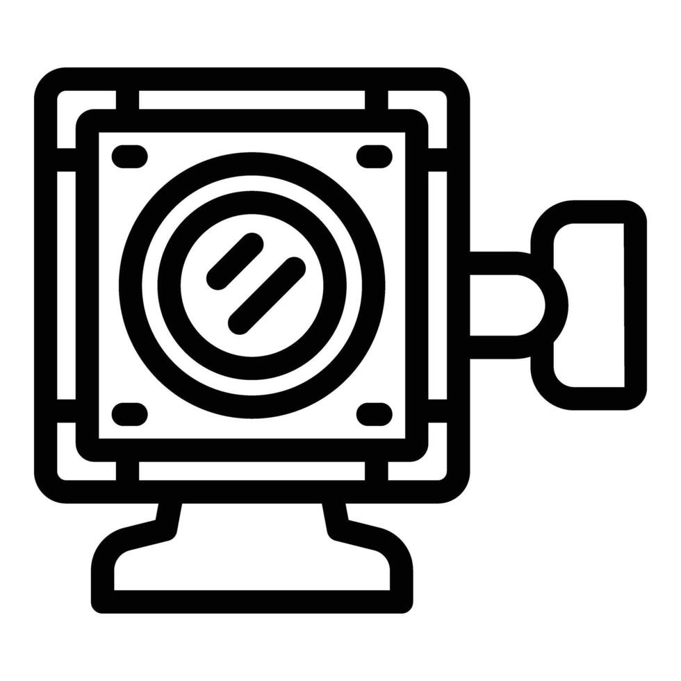 polyvalent caméscope icône contour vecteur. métrage action instrument vecteur