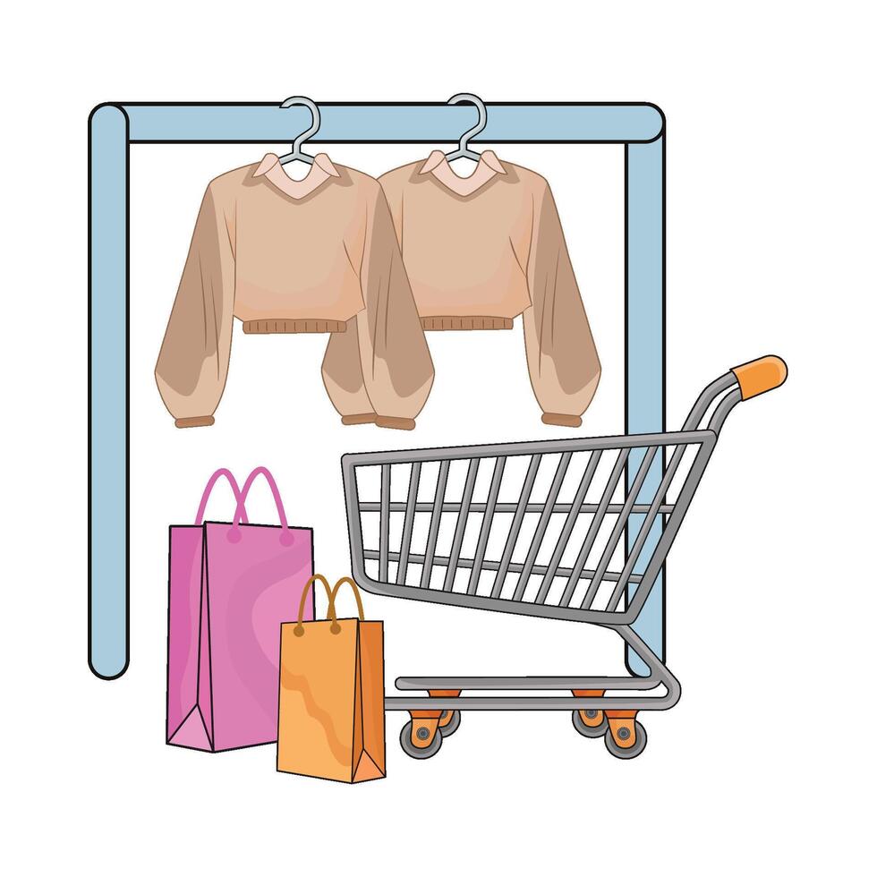 illustration de Vêtements magasin vecteur