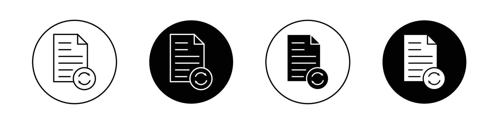 mettre à jour l'icône du document vecteur