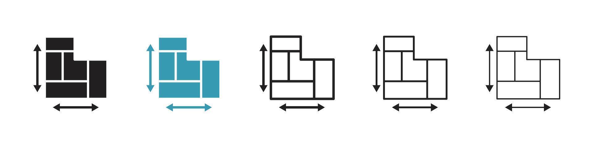 maison plan icône vecteur