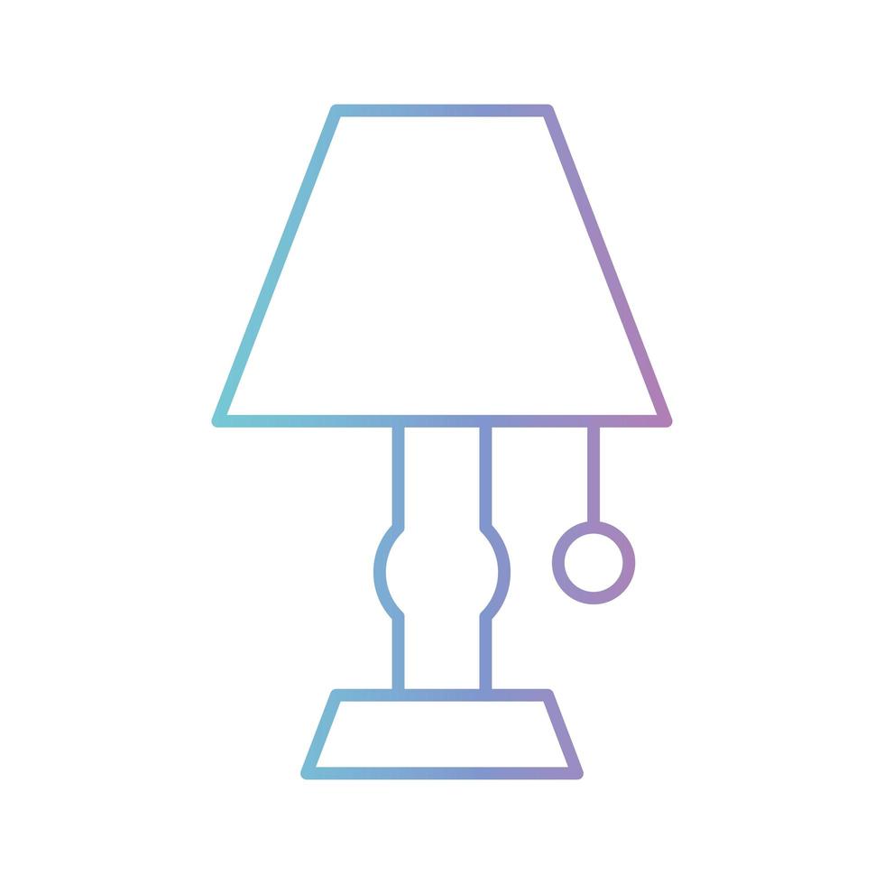 conception de vecteur d'icône de style dégradé de lampe à la maison
