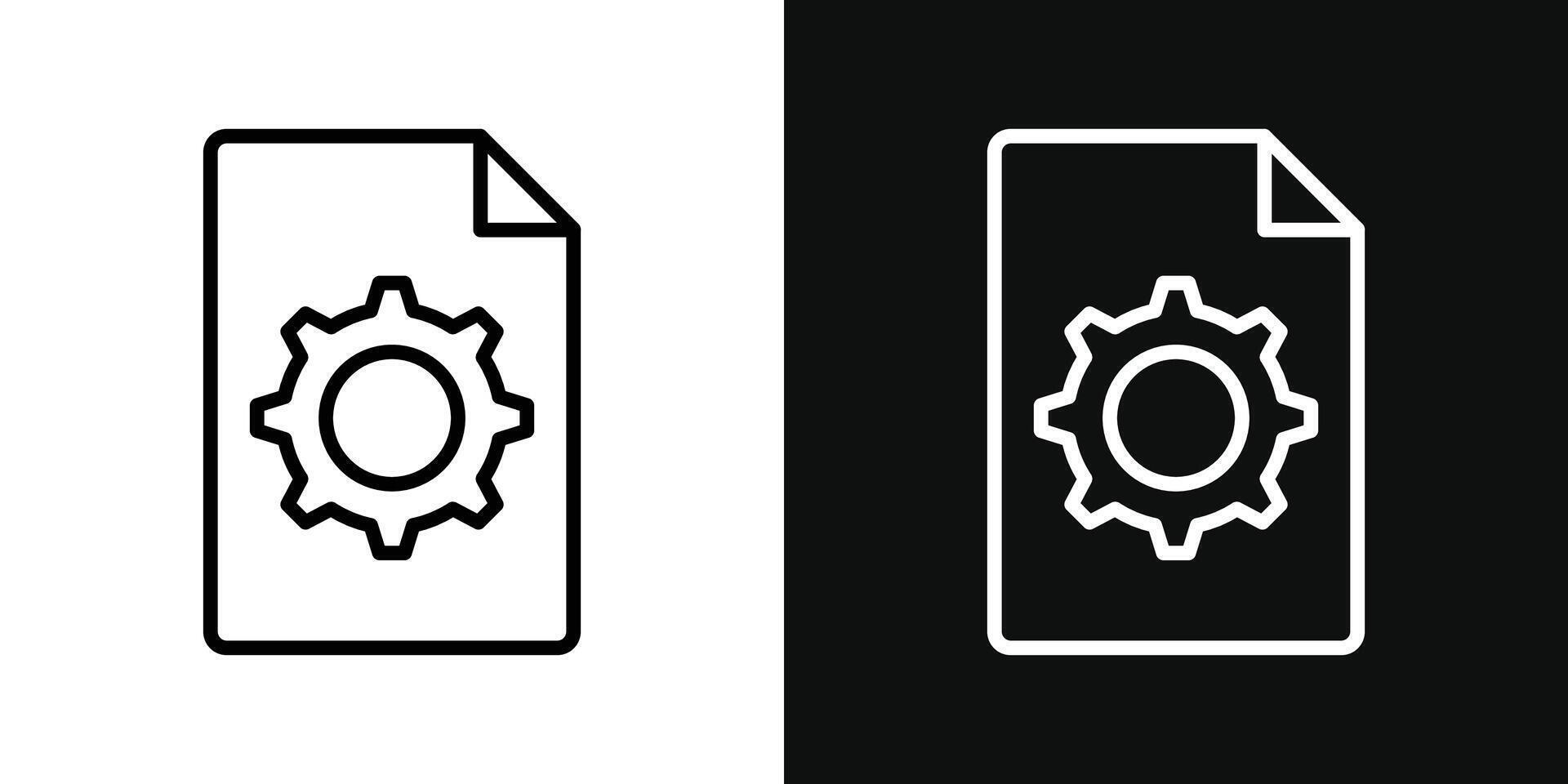icône des paramètres du document vecteur