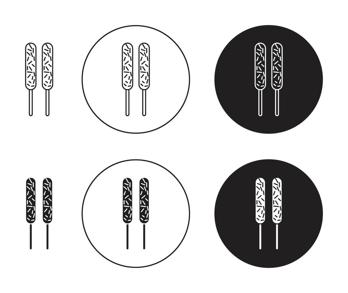 bretzel des bâtons icône vecteur