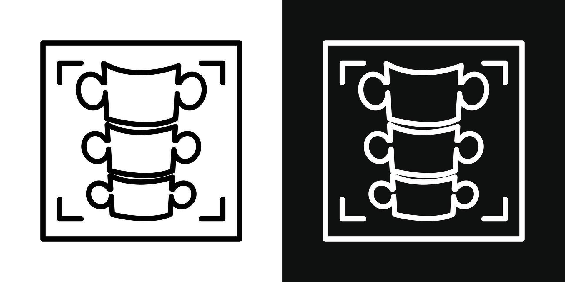 corps colonne vertébrale analyse icône vecteur