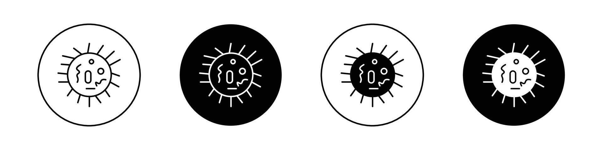 icône de vecteur de bactéries