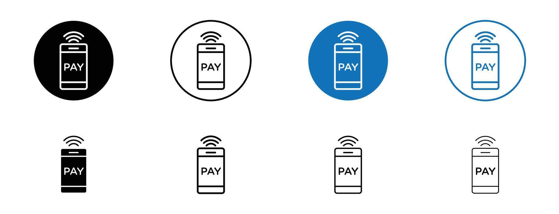 icône de paiement mobile vecteur