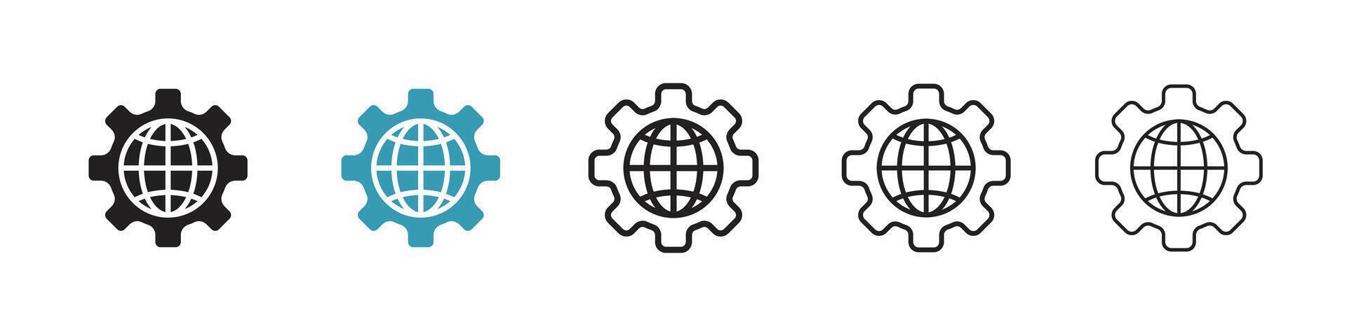 icône de vecteur de mondialisation