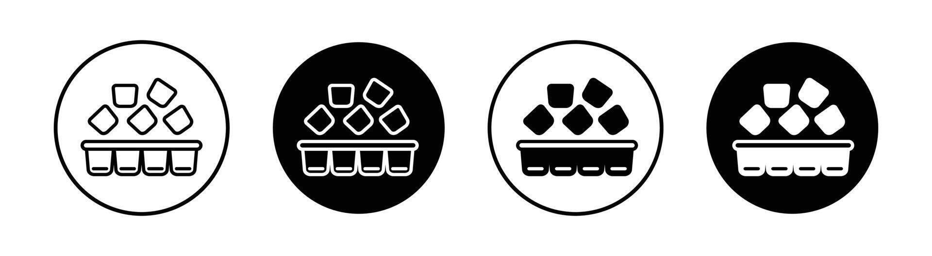 la glace cube Plastique récipient icône vecteur